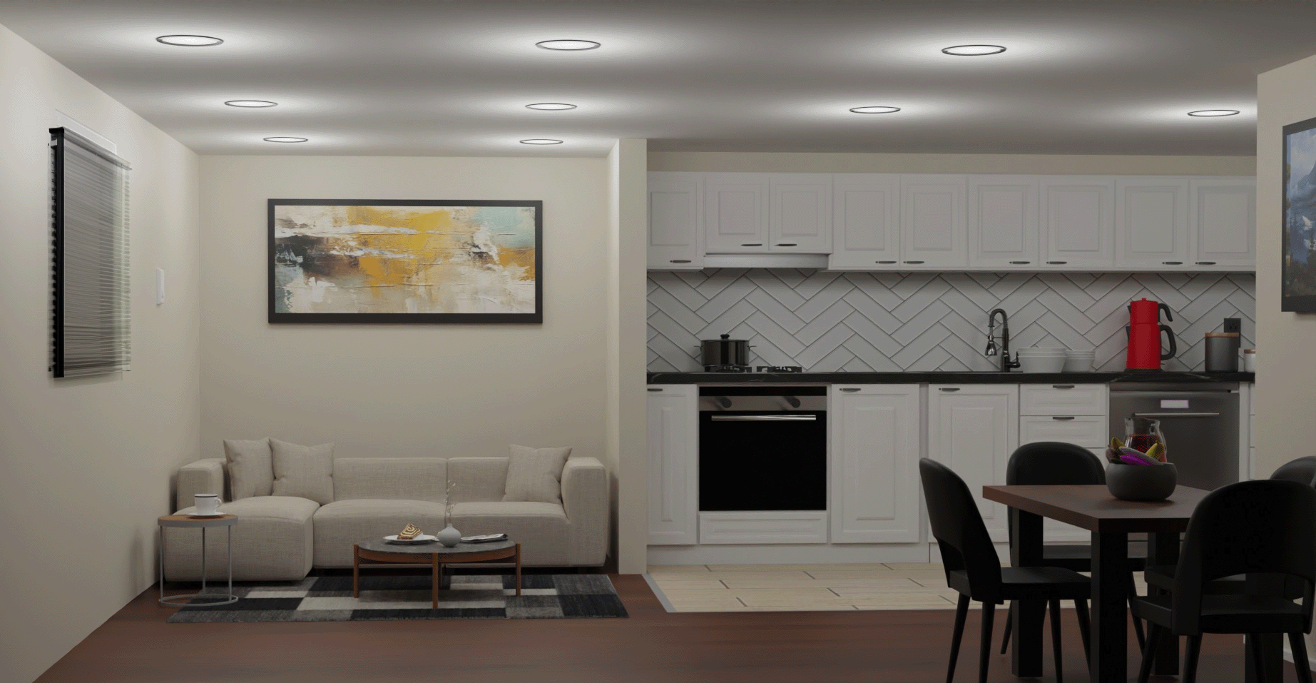 Living Room rendering 3